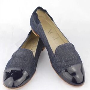 AGL Women's Navy Denim Flats